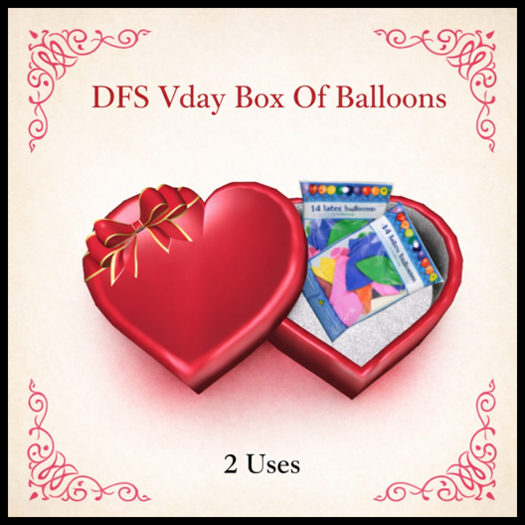 DFS Vday Box Of Balloons - ACTUAL ITEM