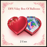 DFS Vday Box Of Balloons - ACTUAL ITEM