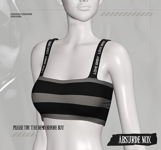 Absurde Nox - Top Rayures Bee // Silver