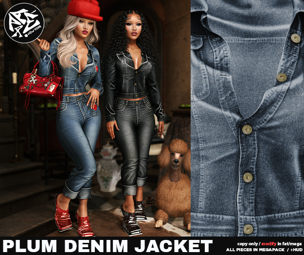 Pare&Pox.Plum Denim Jacket - 05