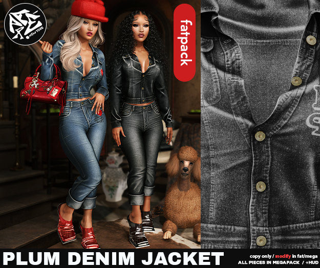 Pare&Pox.Plum Denim Jacket - Fatpack