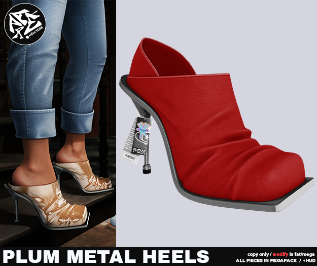 Pare&Pox.Plum Heels - Red
