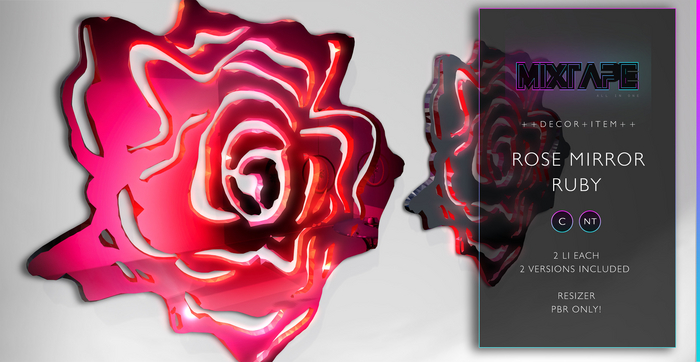 MIXTAPE Decor - rose mirror  ruby