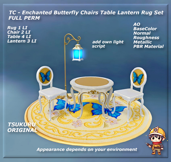 TSUKURU - Enchanted Butterfly Outdoor Furniture Set FULL PERM
