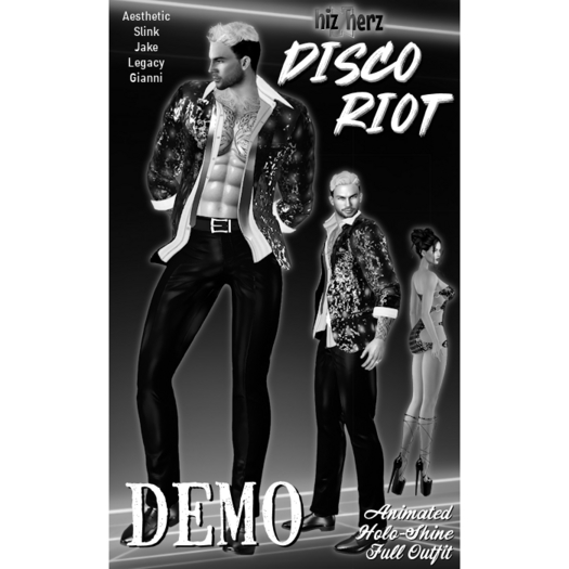 hizNherz Disco Riot Men's Outfit DEMO (Animated)