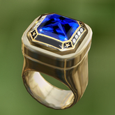 SAPPHIRE - GOLD Resizable Chunky Ring (ADD)