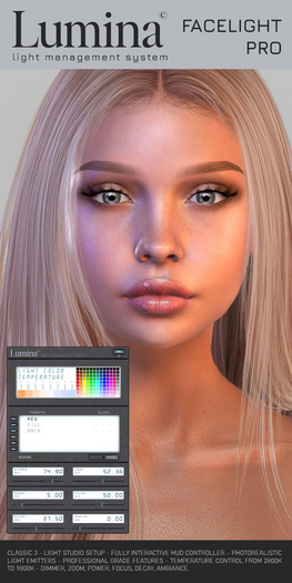 LUMINA - FaceLight PRO - HUD - controlled professional face light system 