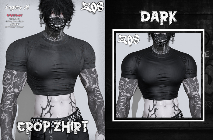ZOS. Crop Zhirt Dark