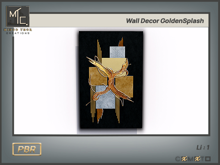 GoldenSplash Abstract Wall Art