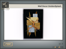 Abstrakte Wandkunst „Golden Splash“