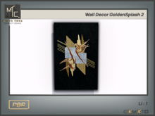 GoldenSplash  2 Abstract Wall Art