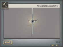 Applique murale Torus en argent