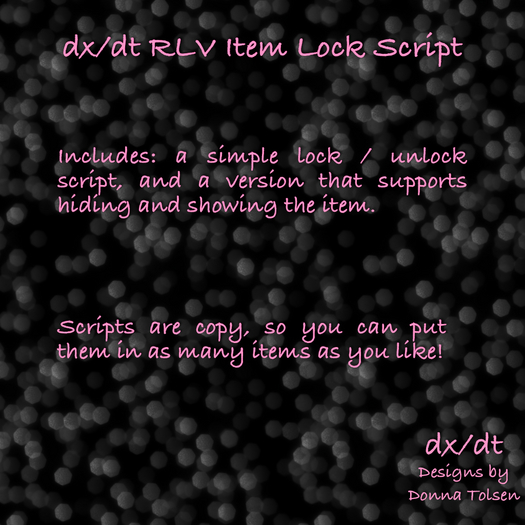 dx/dt RLV Item Lock Script