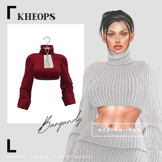 Kheops  /\ - NERINA - TOP - Burgundy