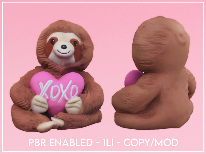 Valentine Sloth Plush