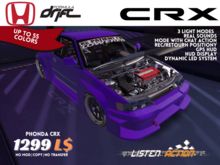 Phonda CRX – Multicolor Tuning Car | LED Dynamic | CARPLAY | Paint System