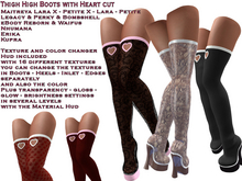 Thigh High Boots with Heart cut  (ADD)