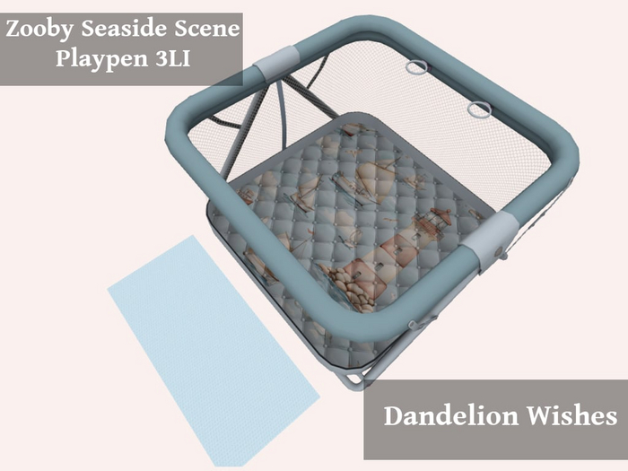 *DW*   Zooby Seaside Scene Playpen Set