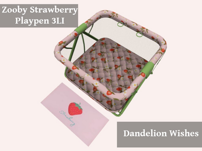 *DW*   Zooby Strawberry Playpen Set