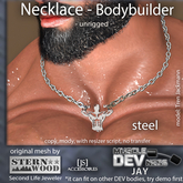 {JS} Necklace Bodybuilder Muscle - steel - DEV JAY