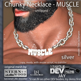 {JS} Chunky Necklace MUSCLE - silver - DEV JAY