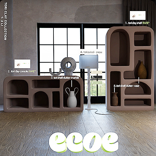 1. ecoe. Tori Clay Shelf RARE