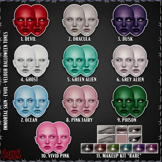 ::Dark:: Immortal Skin Makeup Kit RARE
