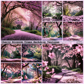 Cherry Blossom Trees Backdrop Textures