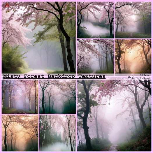 Misty Forest Backdrop Textures