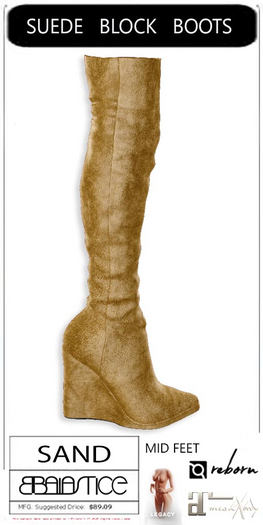 Baiastice_Suede Block Boots-Sand