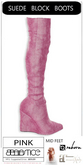 Baiastice_Suede Block Boots-Pink