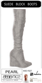 Baiastice_Suede Block Boots-Pearl