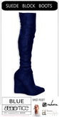 Baiastice_Suede Block Boots-Blue