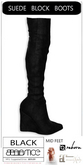 Baiastice_Suede Block Boots-Black