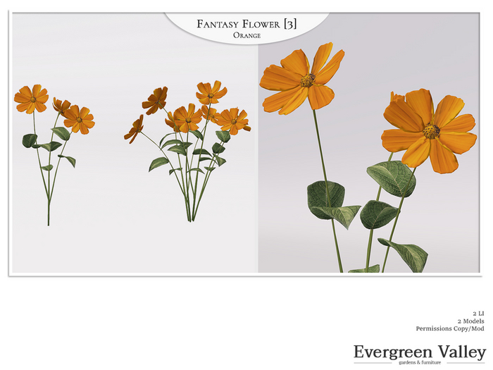 Fantasy Flower [3] Orange