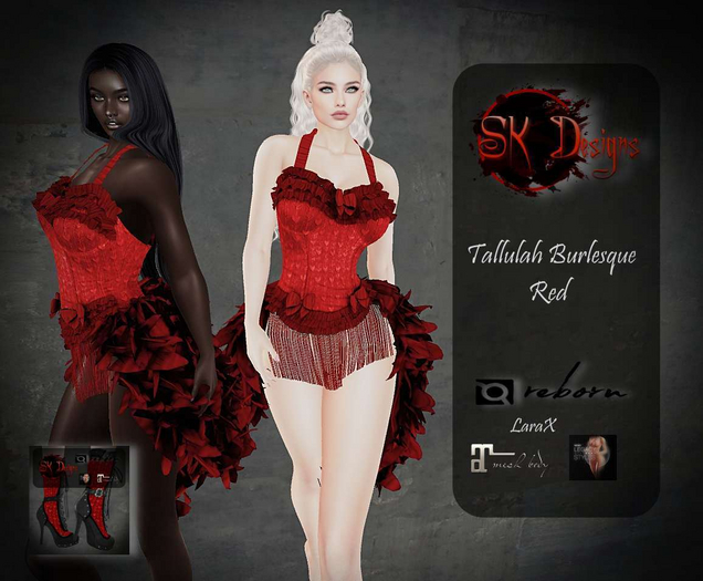 .::SKD::. Tallulah Burlesque Dress [RD] [ADD ME]