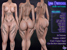 HEXTASY ~ Luna CyberSigil Tattoo SET ( full body )