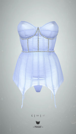 -Pixicat- Marlene Corset (LightBlue)