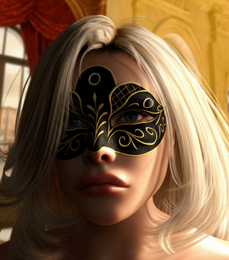 Second Life Marketplace - Mask black Vinis for Lelutka Evox