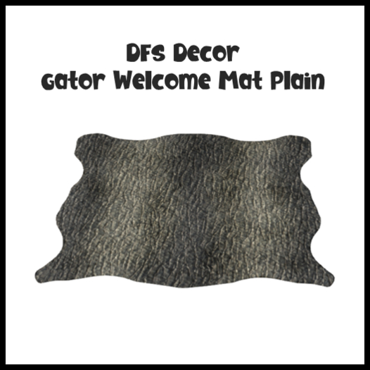 DFS Decor Gator Welcome Mat Plain - ACTUAL ITEM