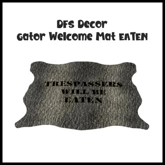 DFS Rug - Gator Welcome Mat Eaten - ACTUAL ITEM