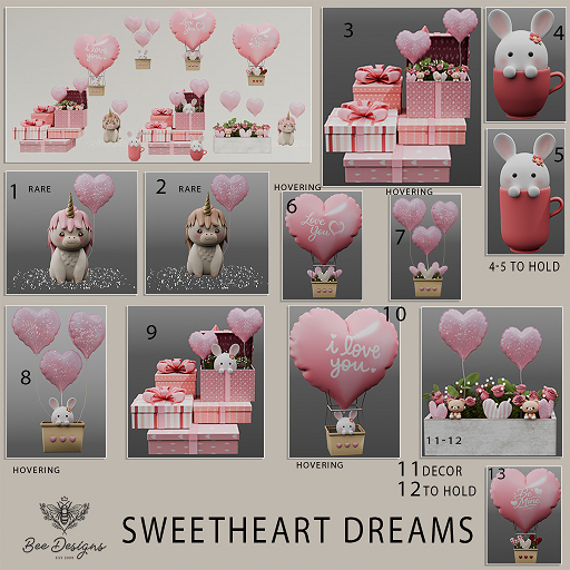 01 Bee Designs Sweetheart Dreams RARE