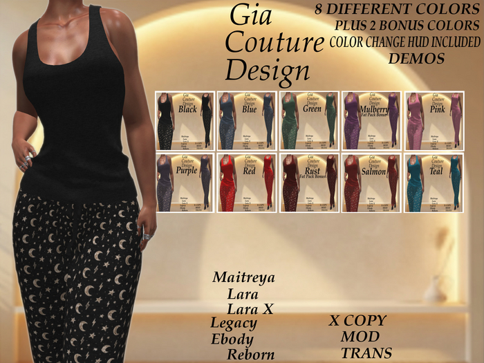 "GCD" Amy Comfy Pajamas DEMOS