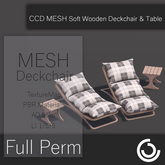 MESH Soft Wooden Deckchair & Table