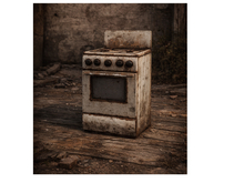 rusty gas stove