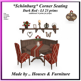 *Schönburg* Corner Seating Dark Red