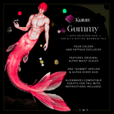 ((Krature)) - Gummy - Mermaid Tail Riptide Applier HUD - Red