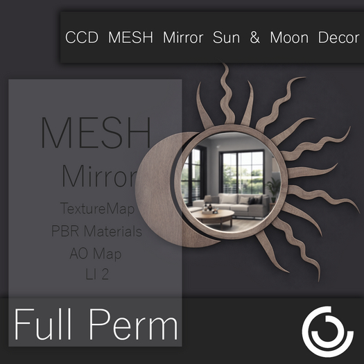 MESH Mirror Sun & Moon Decor
