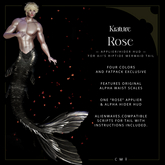 ((Krature)) - Rose - Mermaid Tail Riptide Applier HUD - Black