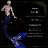 ((Krature)) - Rose - Mermaid Tail Riptide Applier HUD - Blue